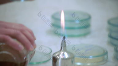 实验室测试实验室研究蜡烛火焰实验室实验
